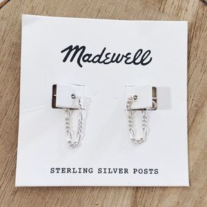 Madewell Simple Chain Hoop Earrings in Silver